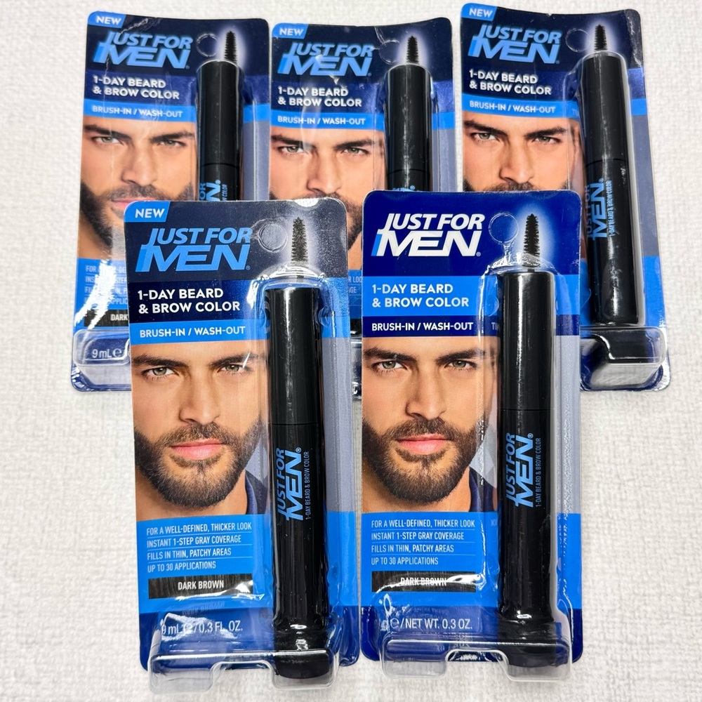 NEW Just For Men 1-Day Beard and Brow Color Dark Brown